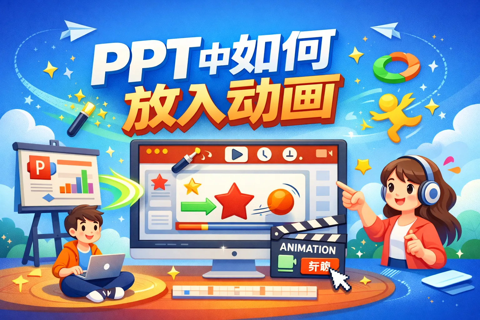 ppt中如何放入动画