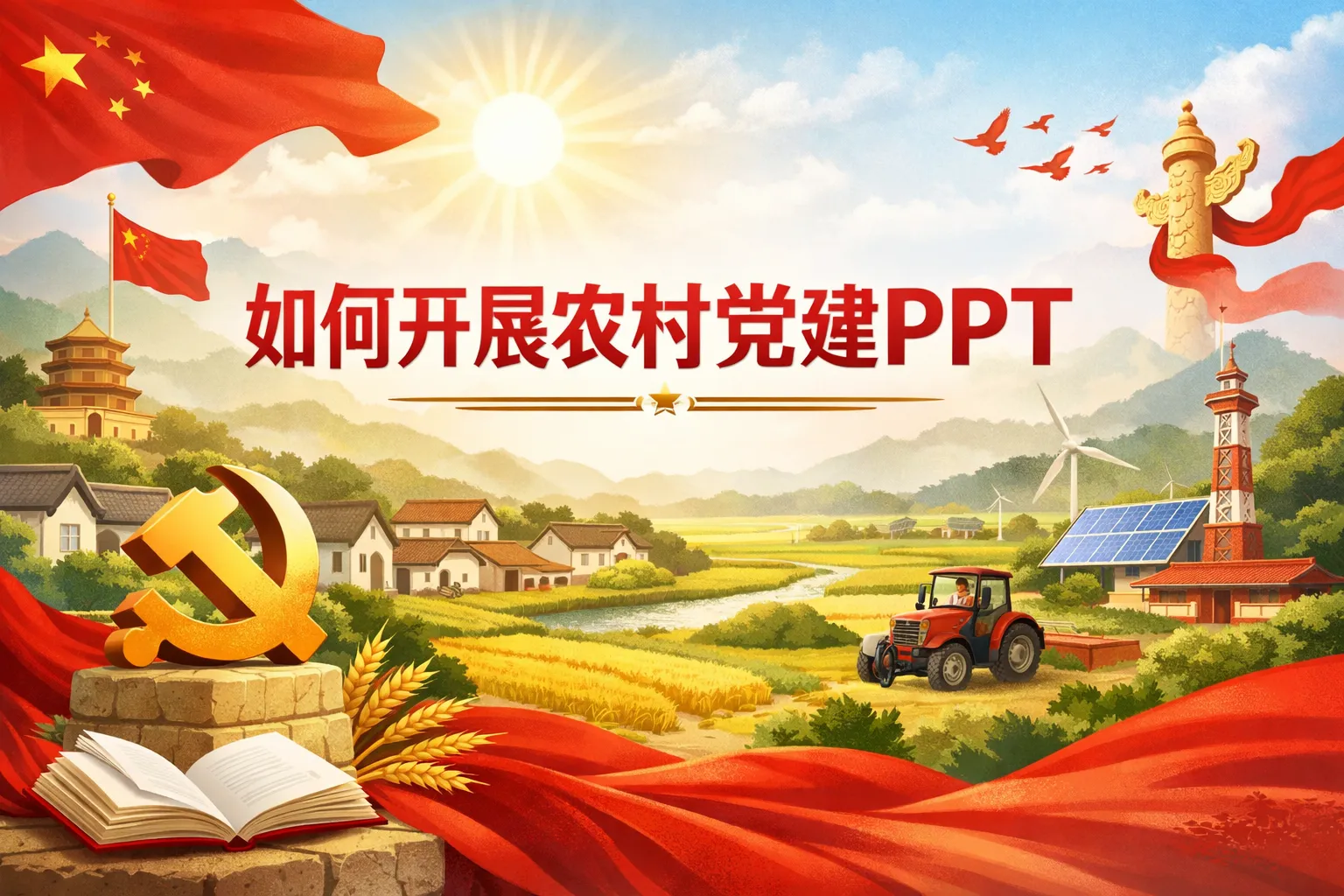 如何开展农村党建ppt