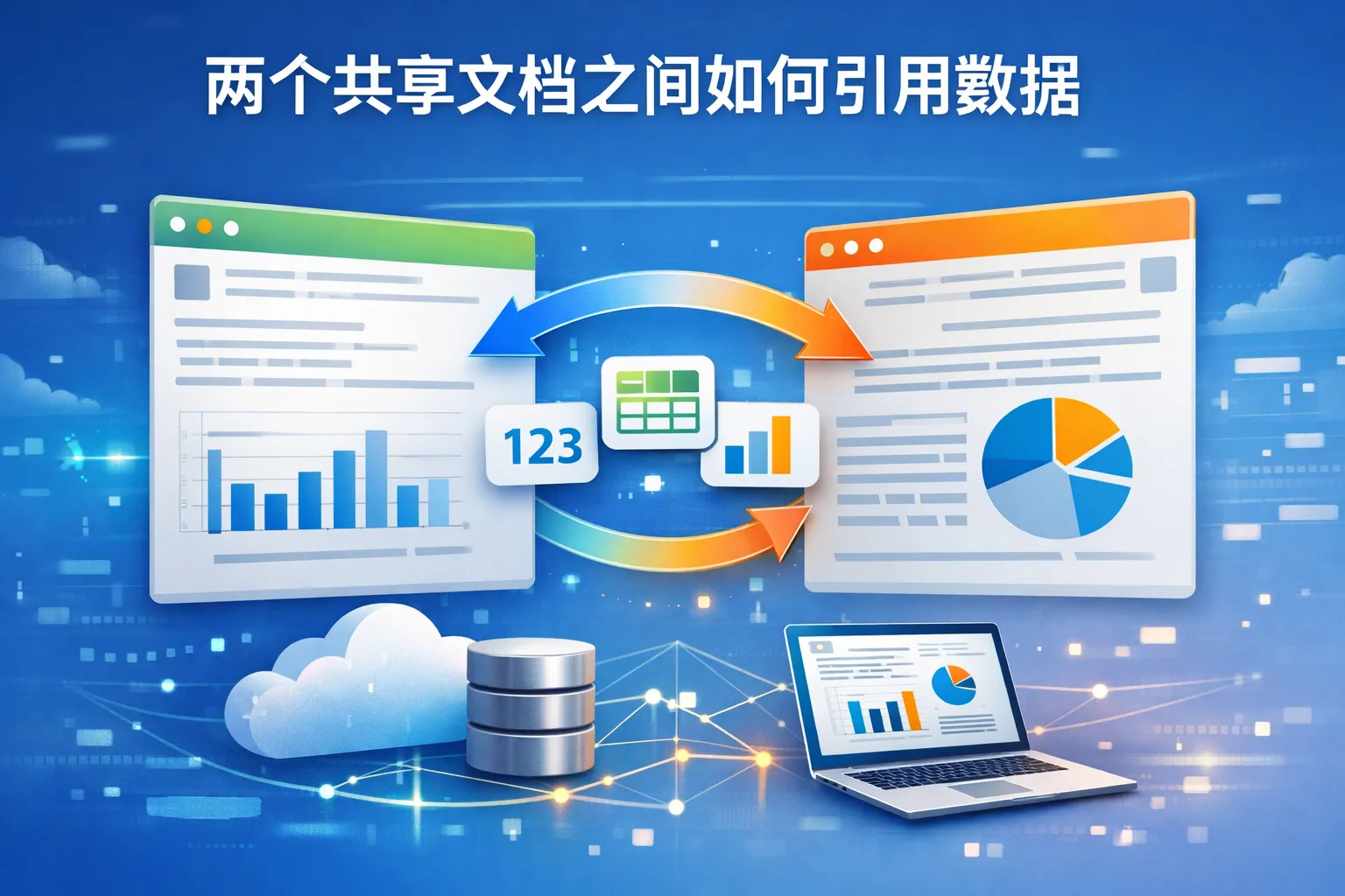 两个共享文档之间如何引用数据