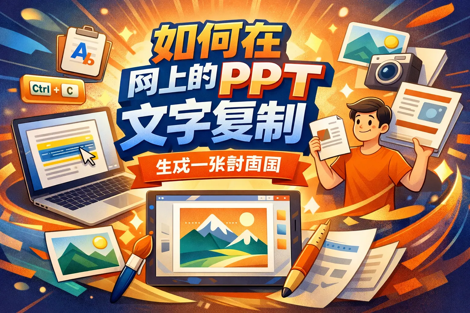 如何在把网上的PPT文字复制