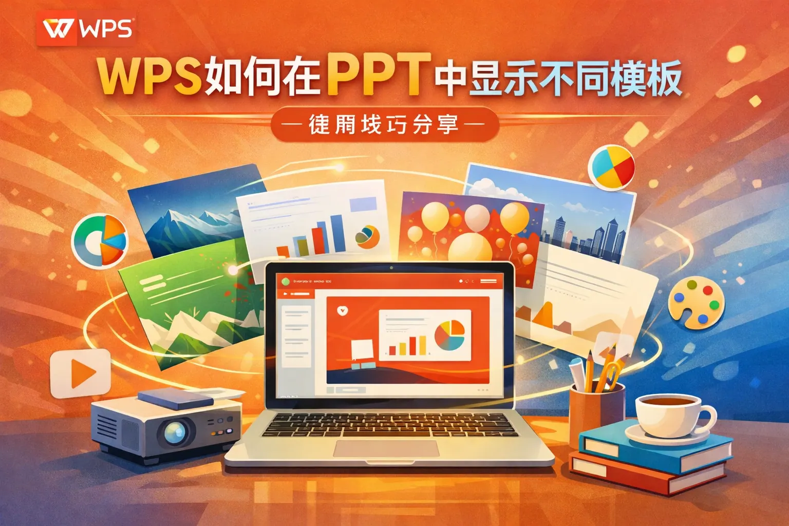 wps如何在ppt中显示不同模板