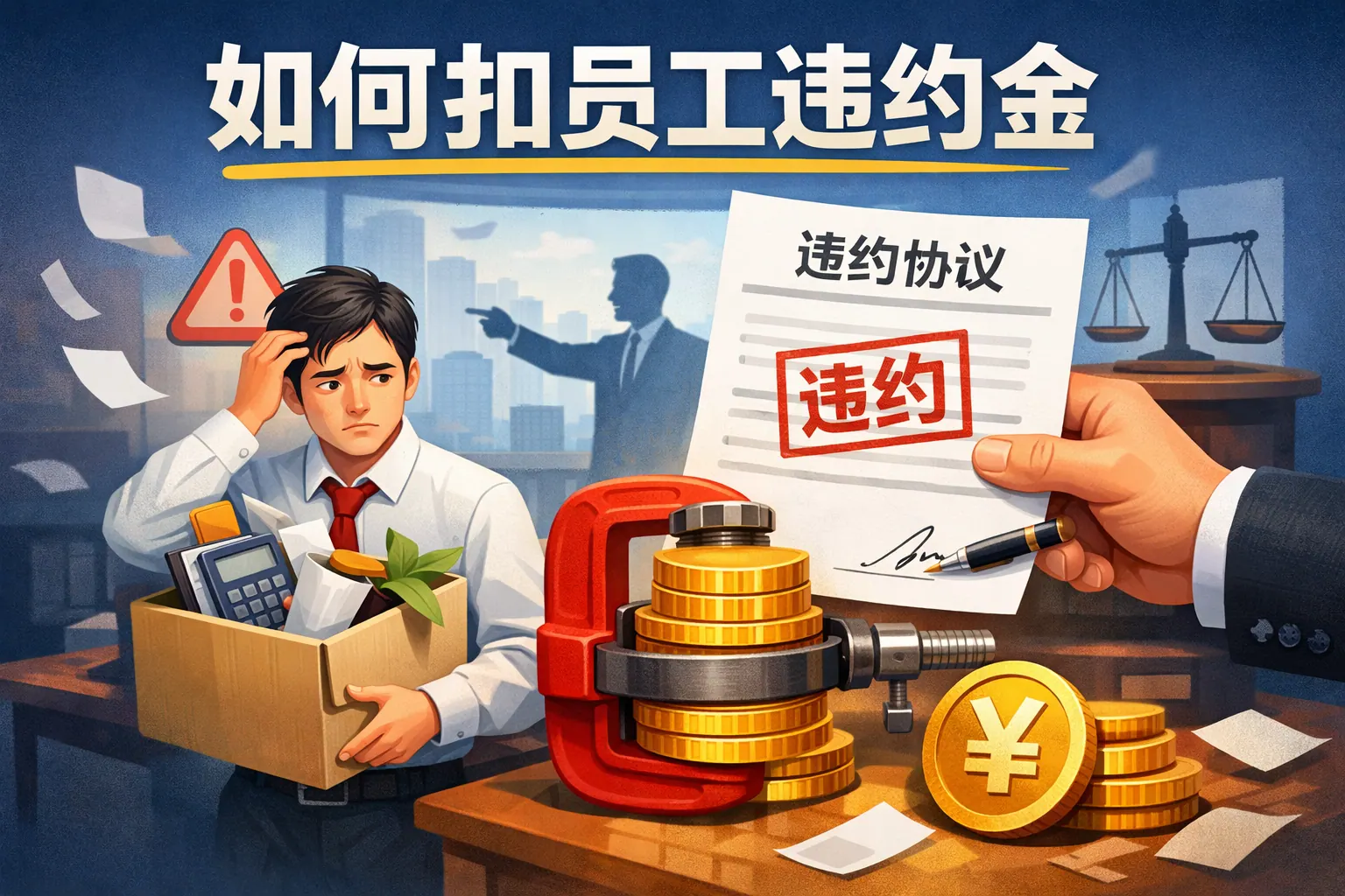 如何扣员工违约金