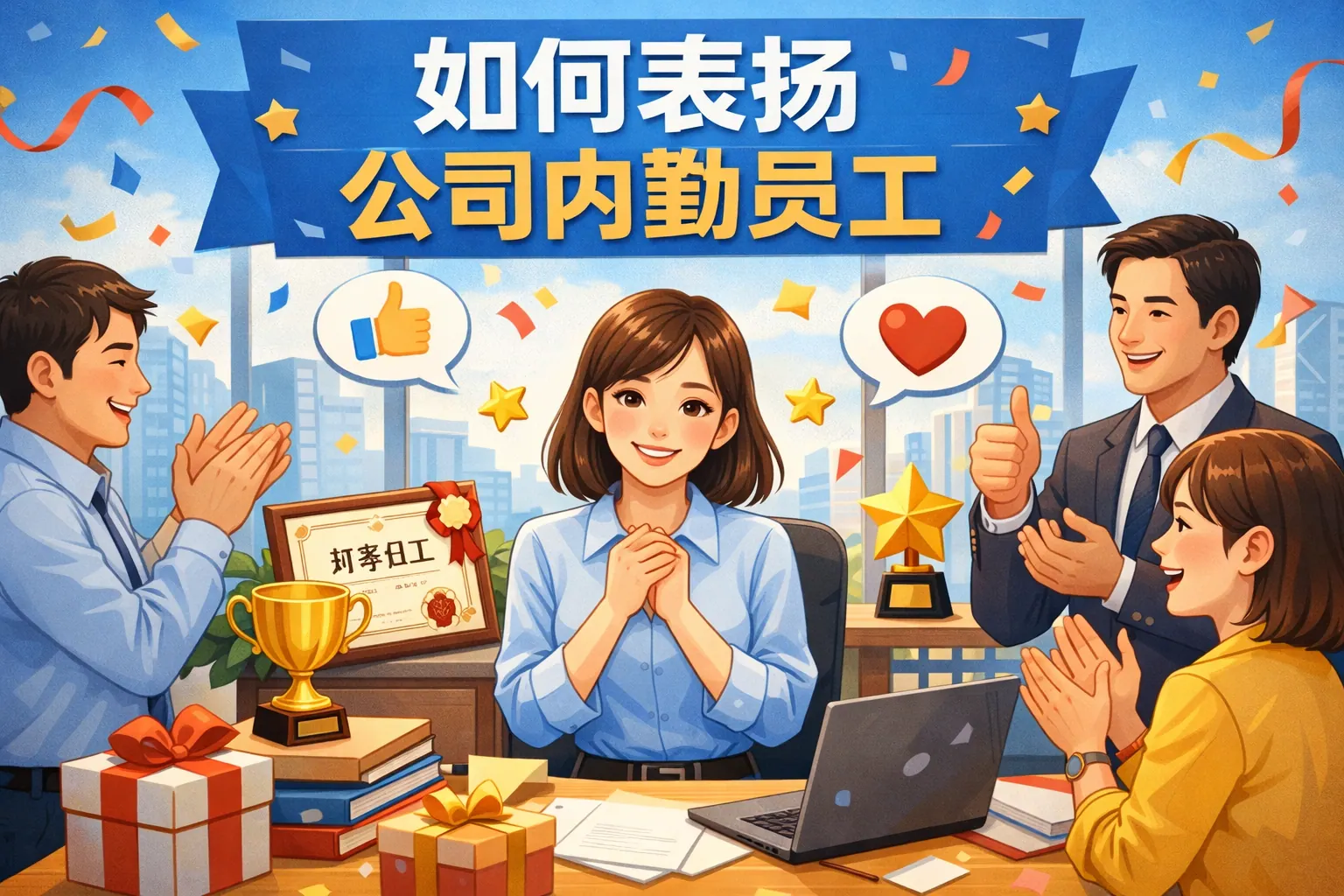 如何表扬公司内勤员工