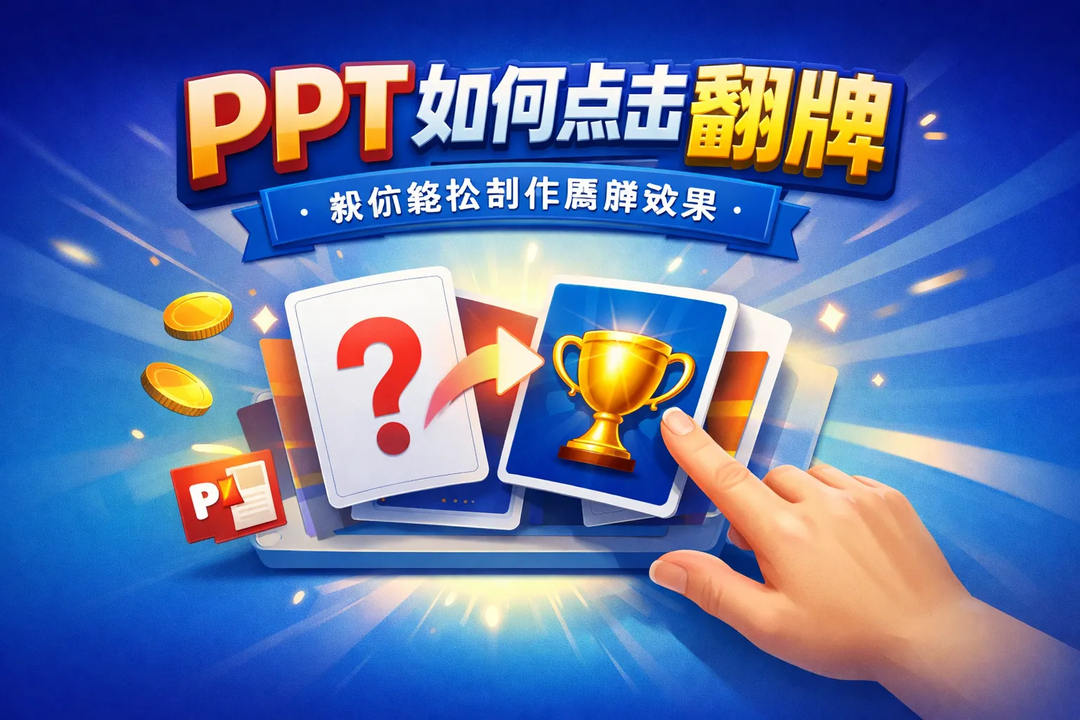 ppt如何点击翻牌