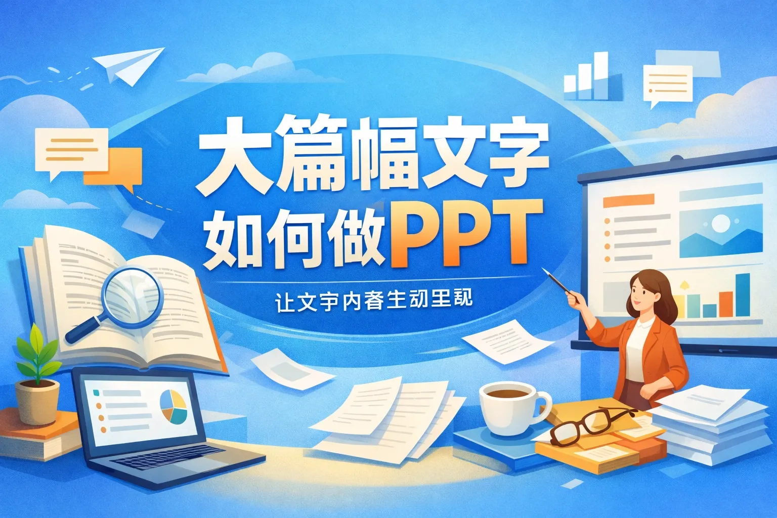 大篇幅文字如何做ppt