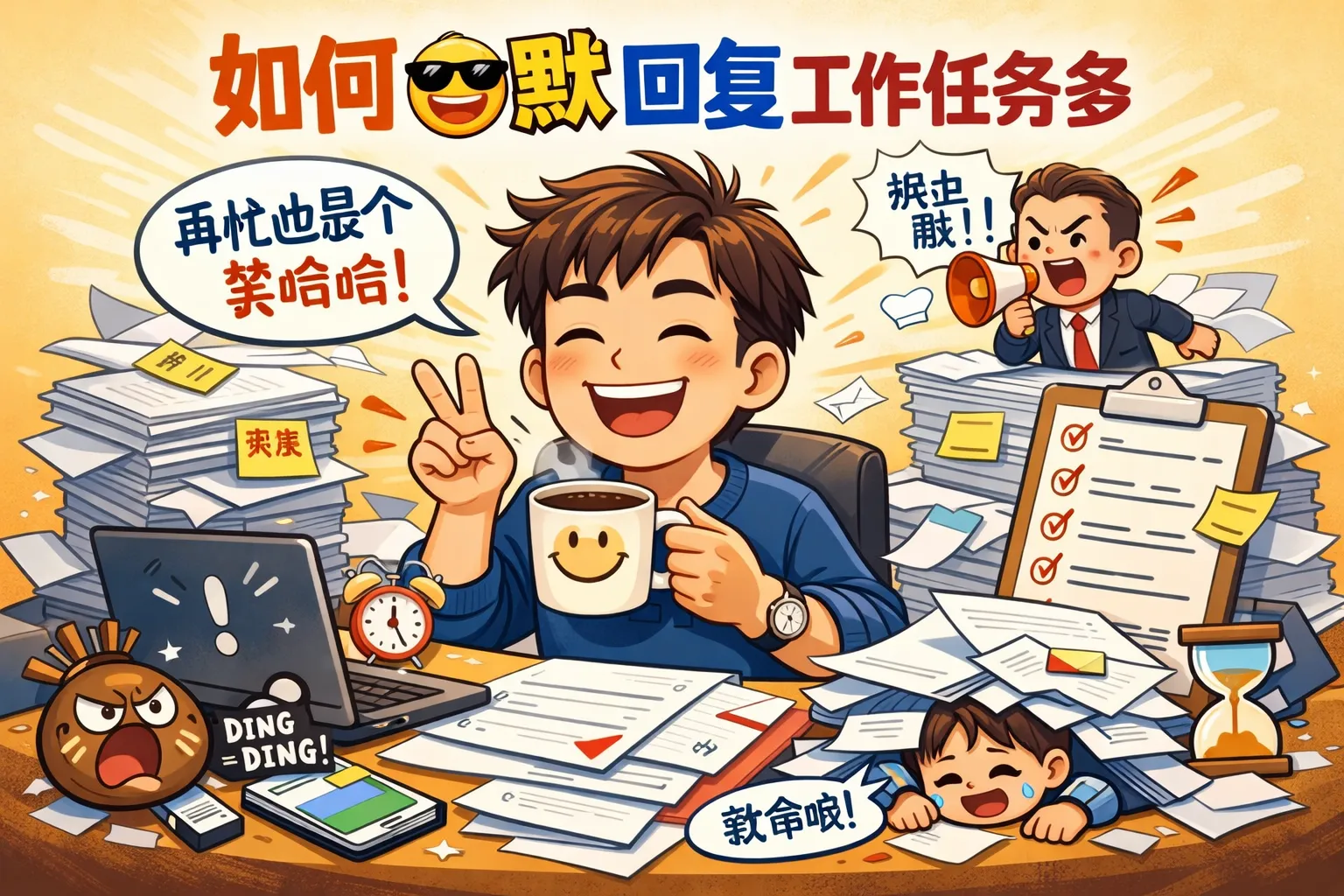 如何幽默回复工作任务多