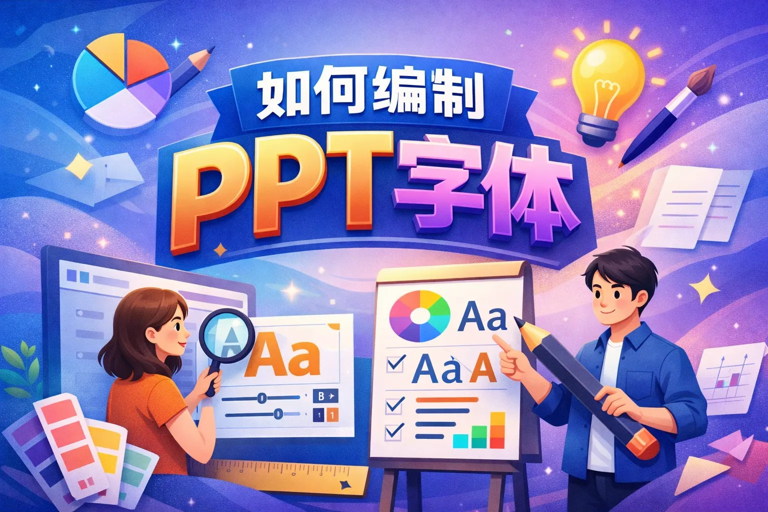 如何编制ppt字体