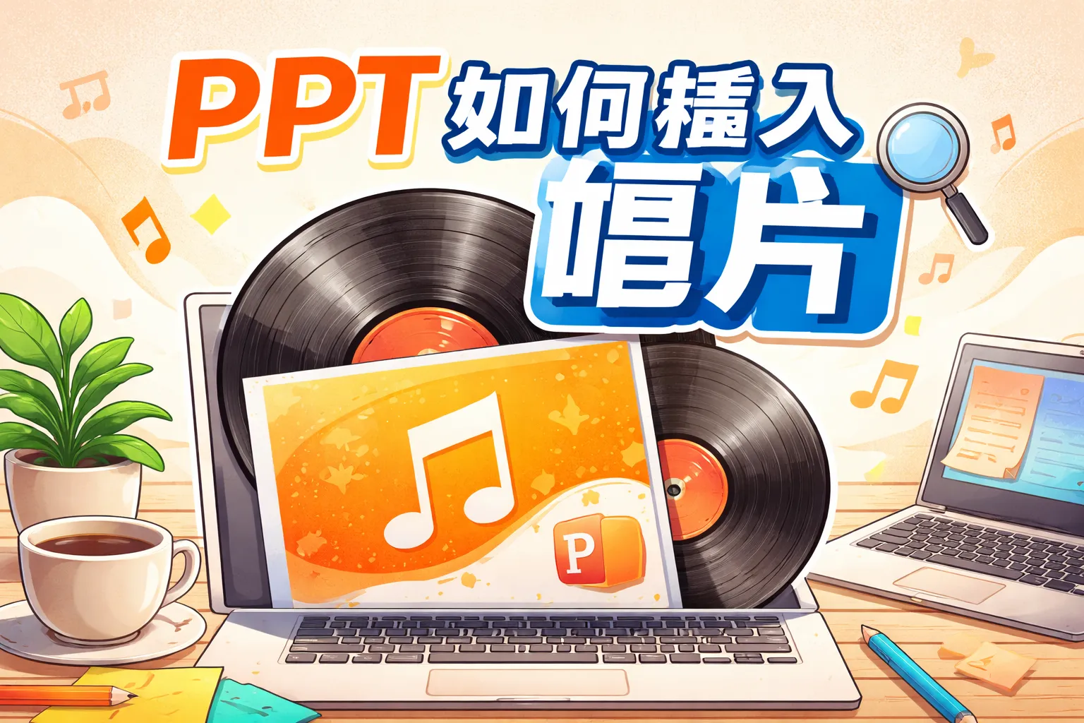 ppt如何插入唱片