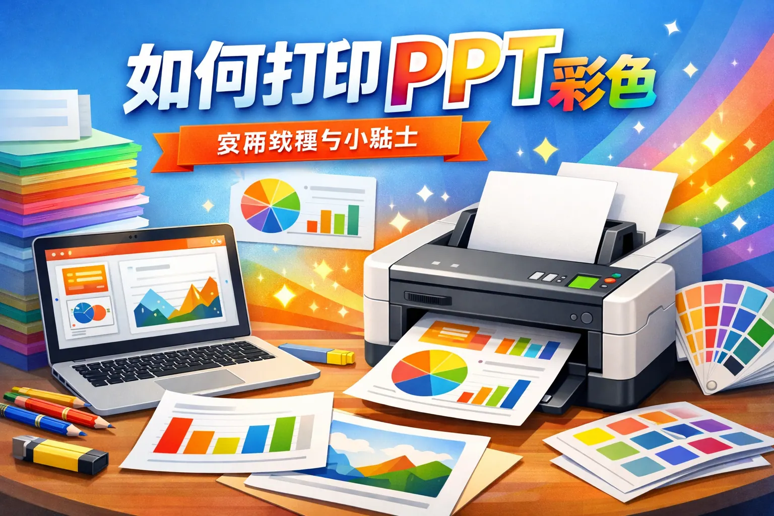 如何打印ppt彩色