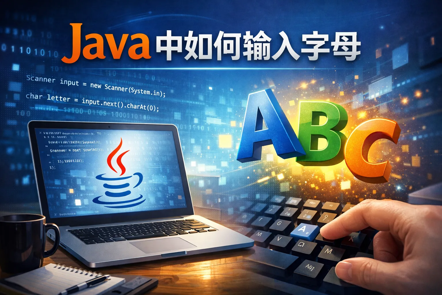 java中如何输入字母