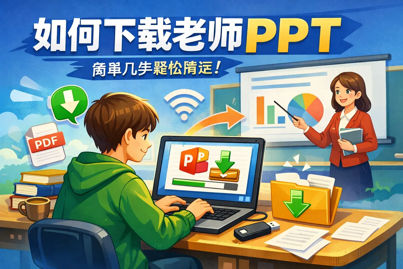 如何下载老师ppt