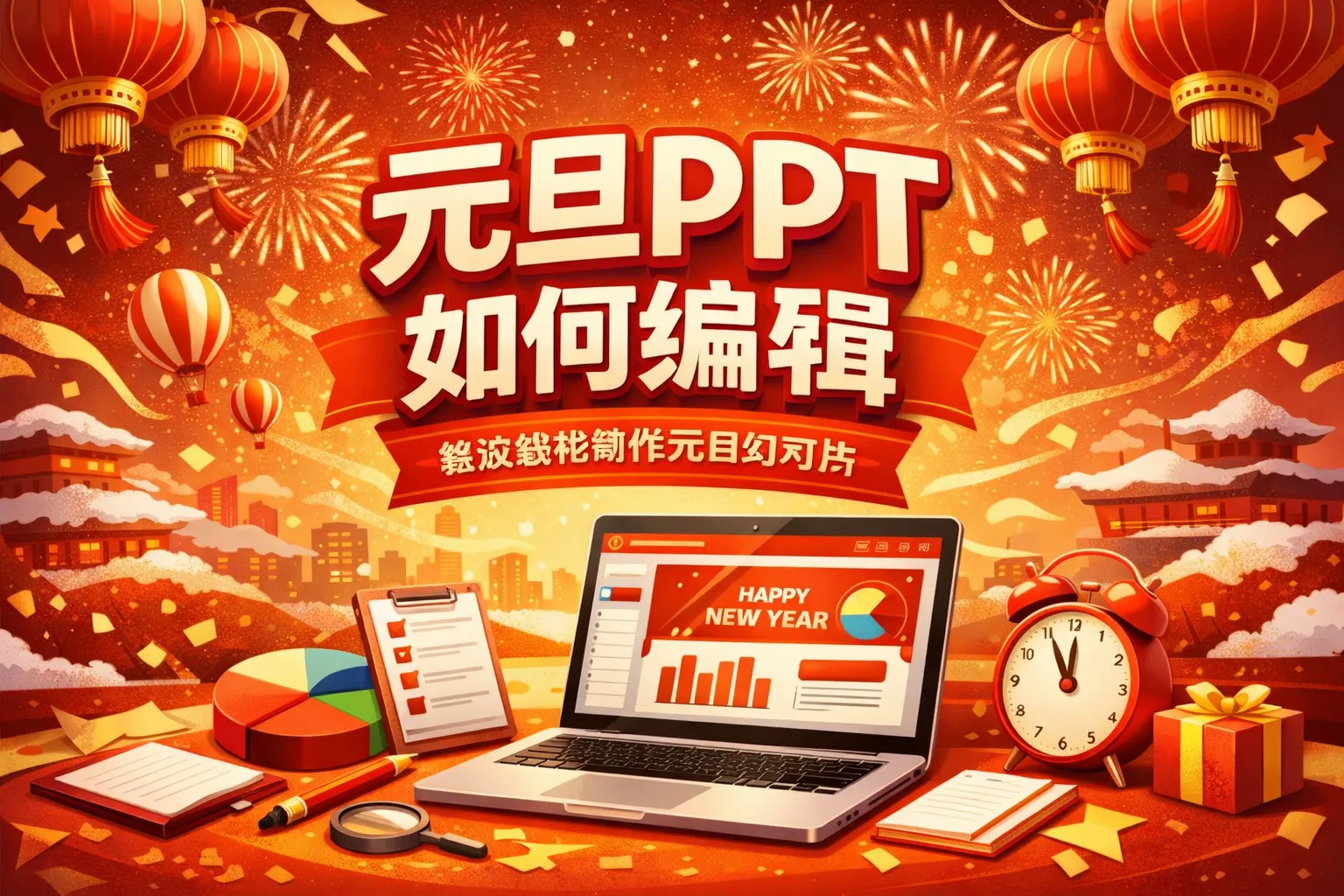元旦ppt如何编辑