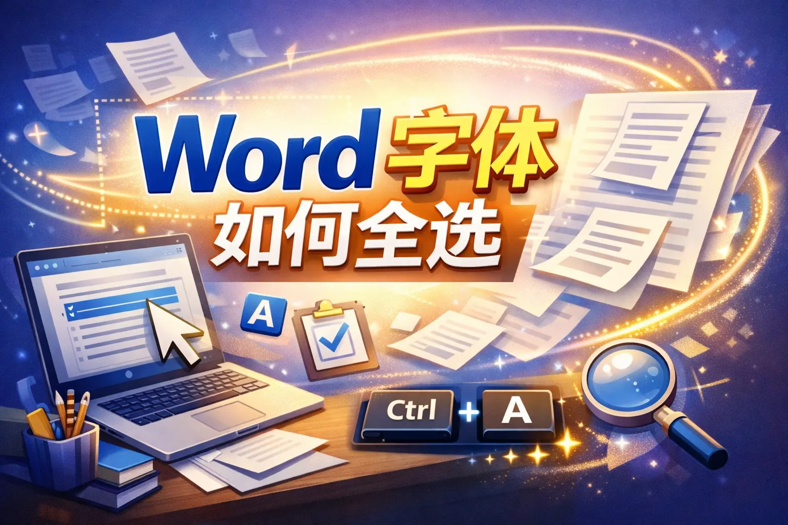 word字体如何全选