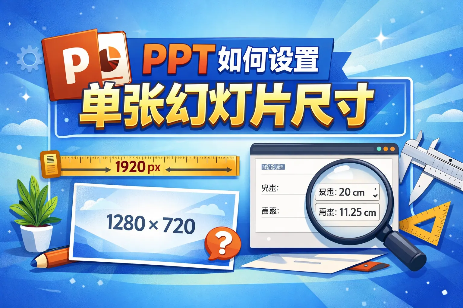 ppt如何设置单张幻灯片尺寸