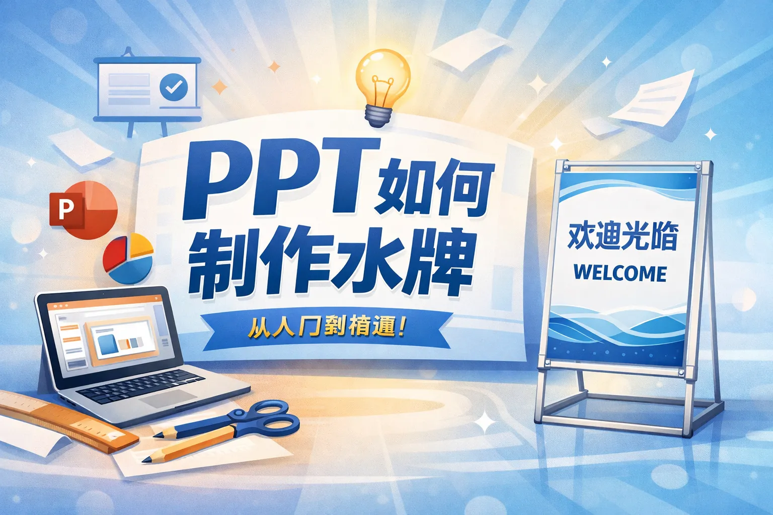 ppt如何制作水牌
