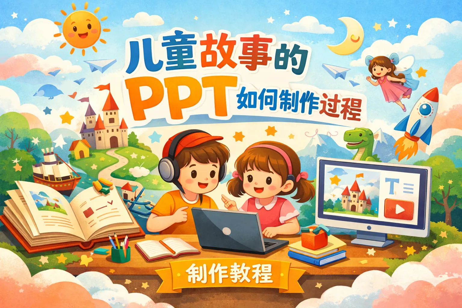 儿童故事的ppt如何制作过程