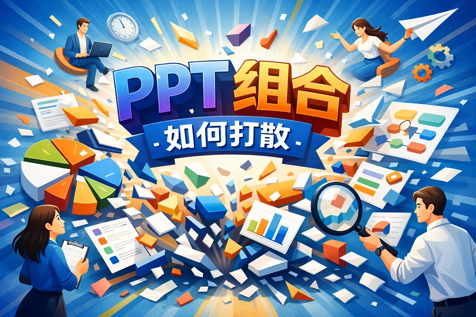 ppt组合如何打散