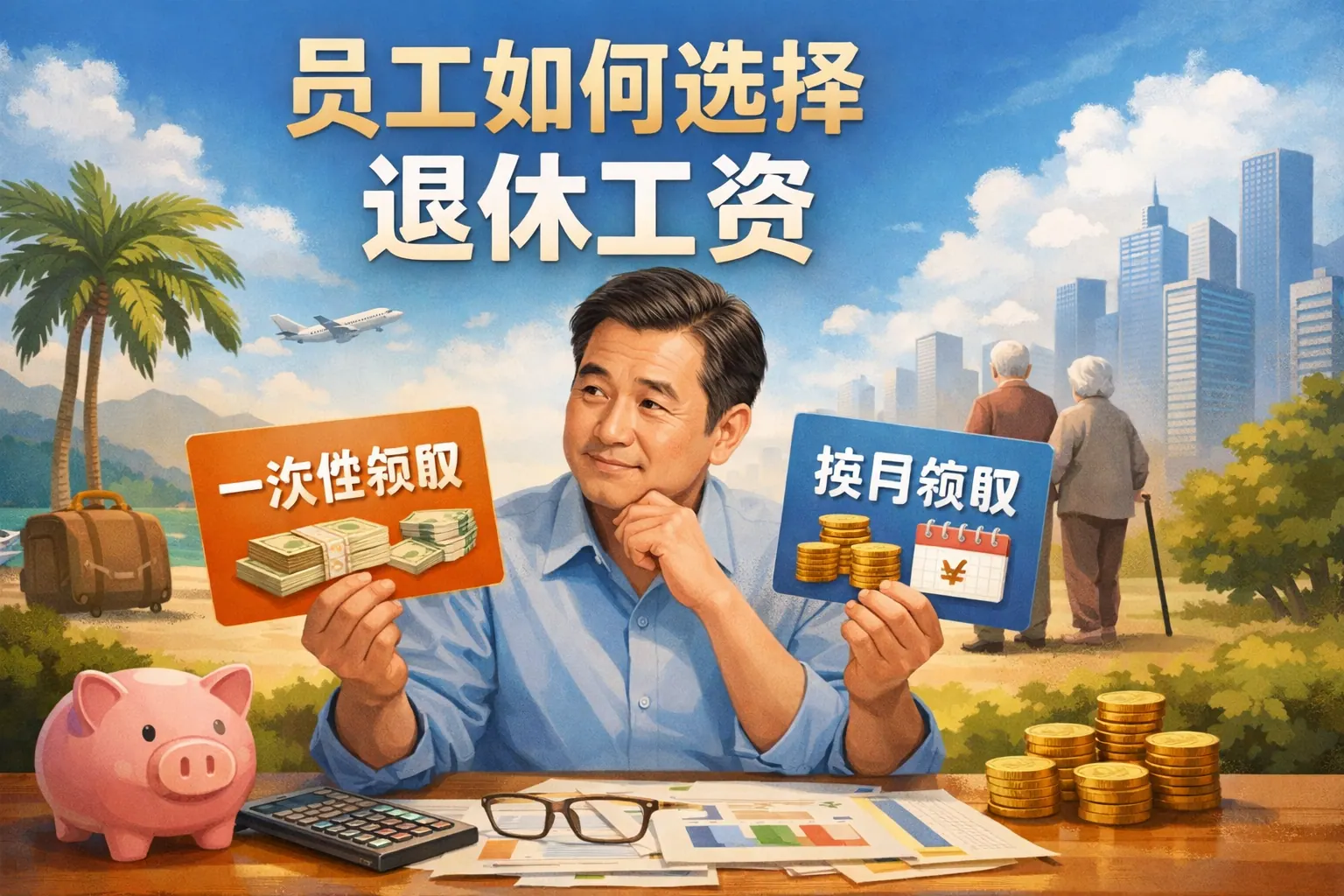 员工如何选择退休工资
