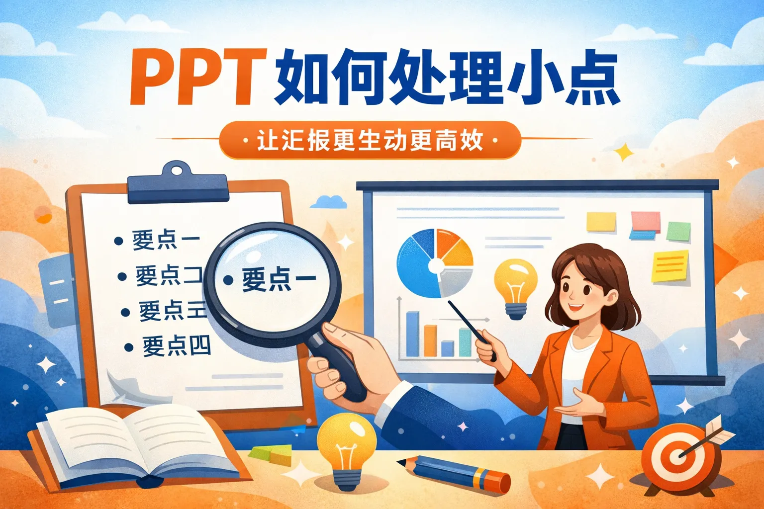 ppt 如何处理小点