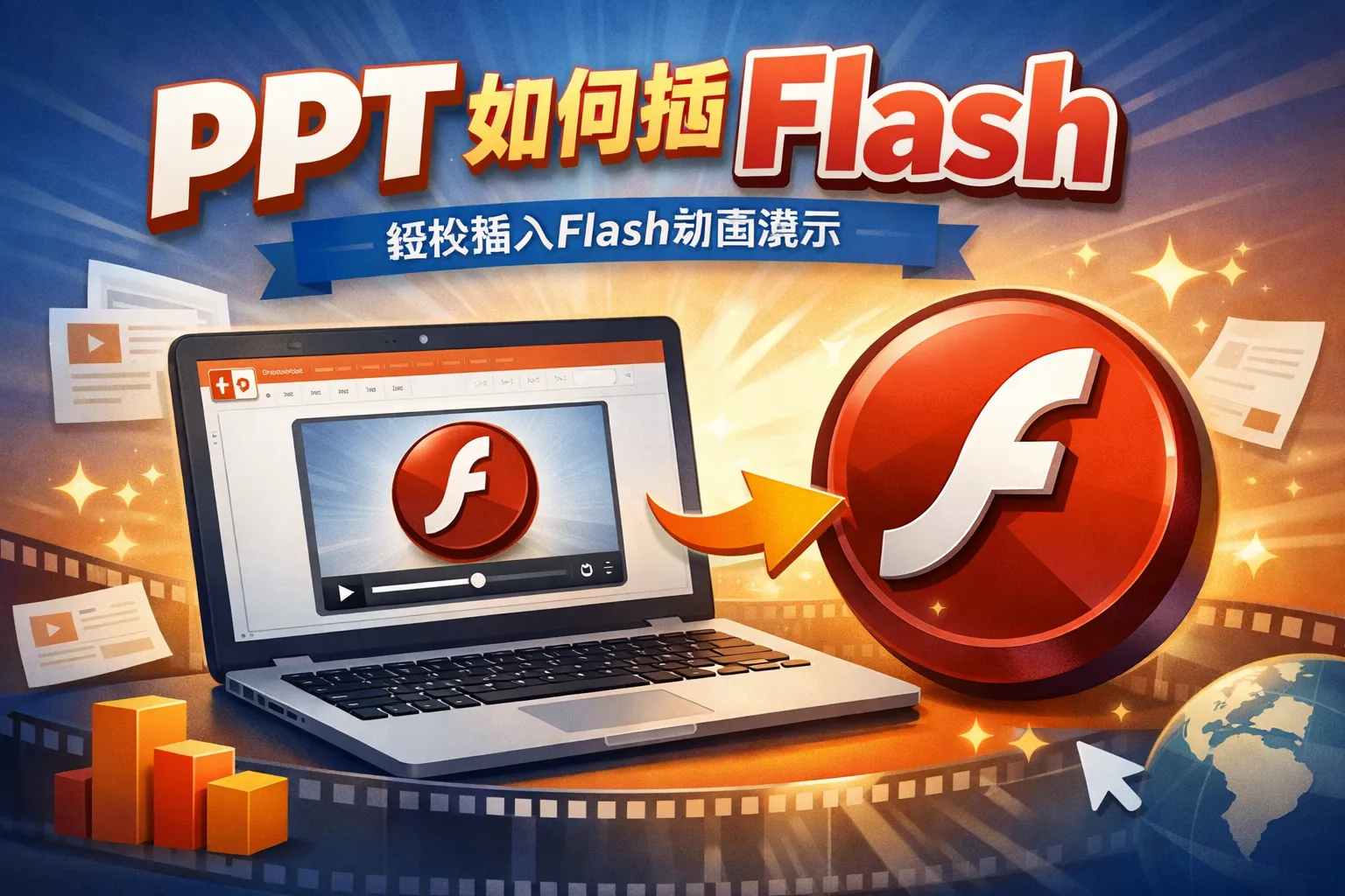 ppt如何插flash