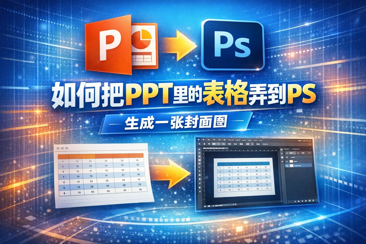 如何把ppt里的表格弄到ps