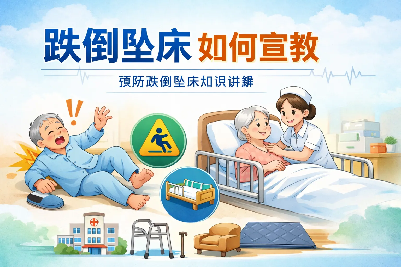 跌倒坠床如何宣教t图文ppt