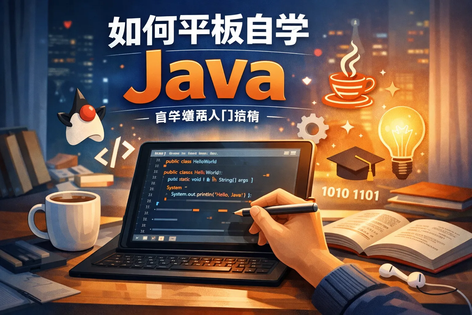 如何平板自学java