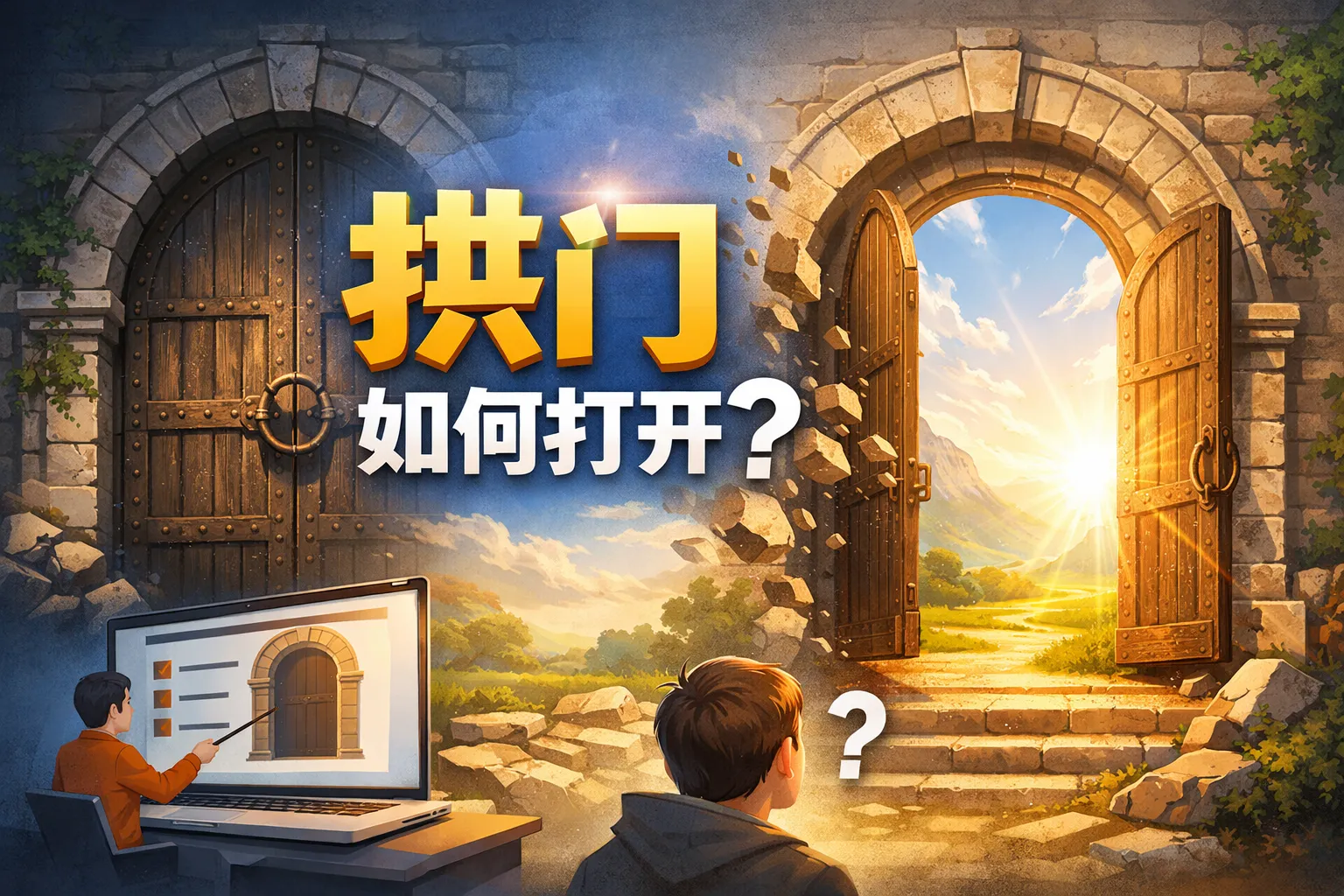 ppt拱门如何打开