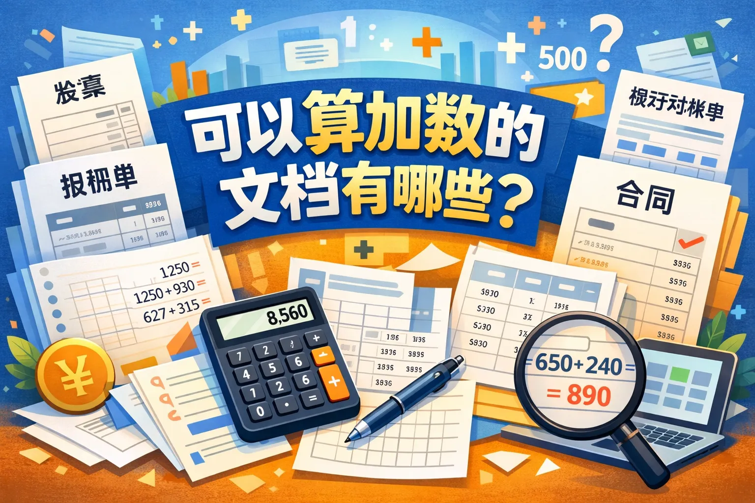 可以算加数的文档有哪些