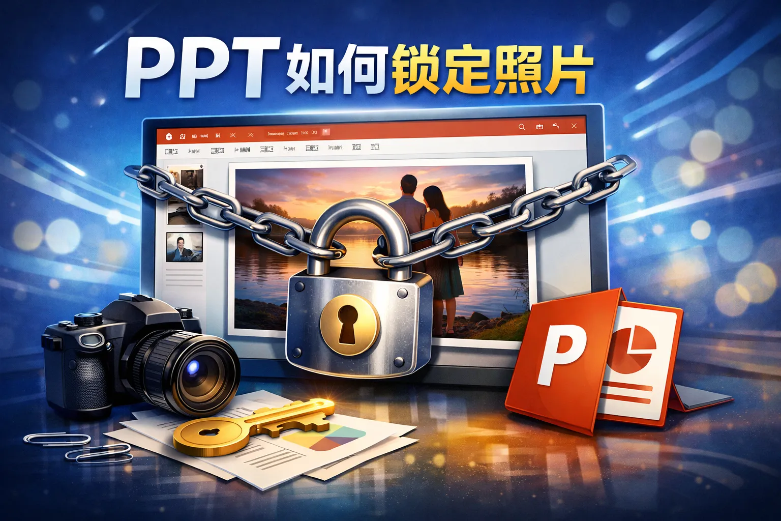 ppt如何锁定照片
