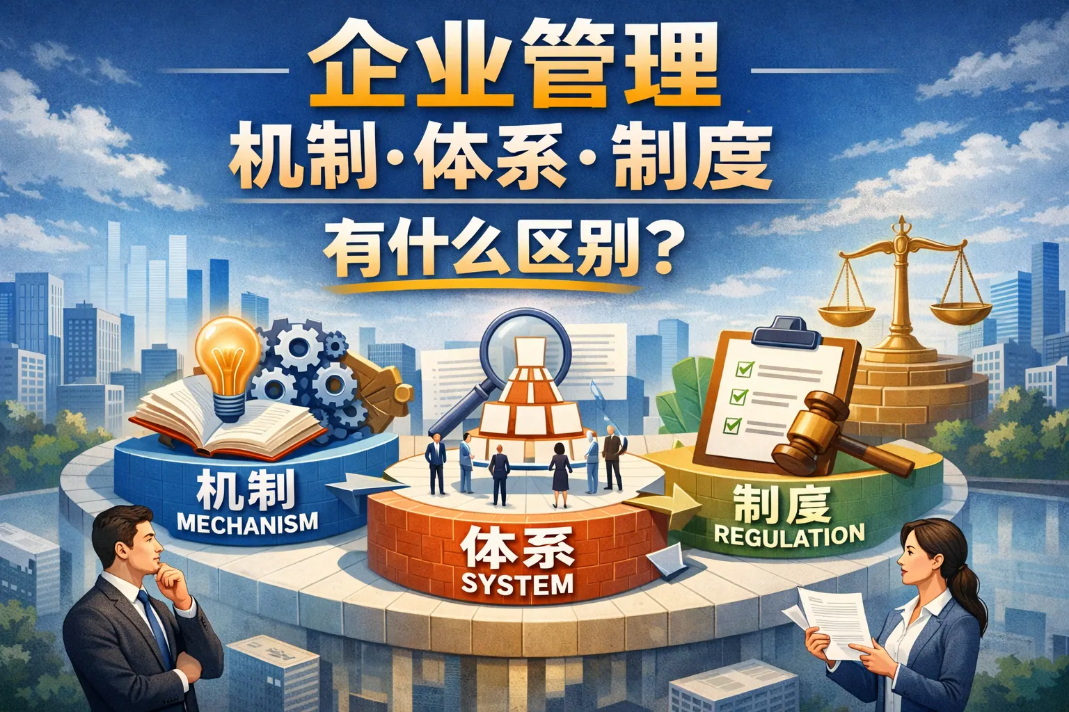 企业管理机制体系制度有什么区别