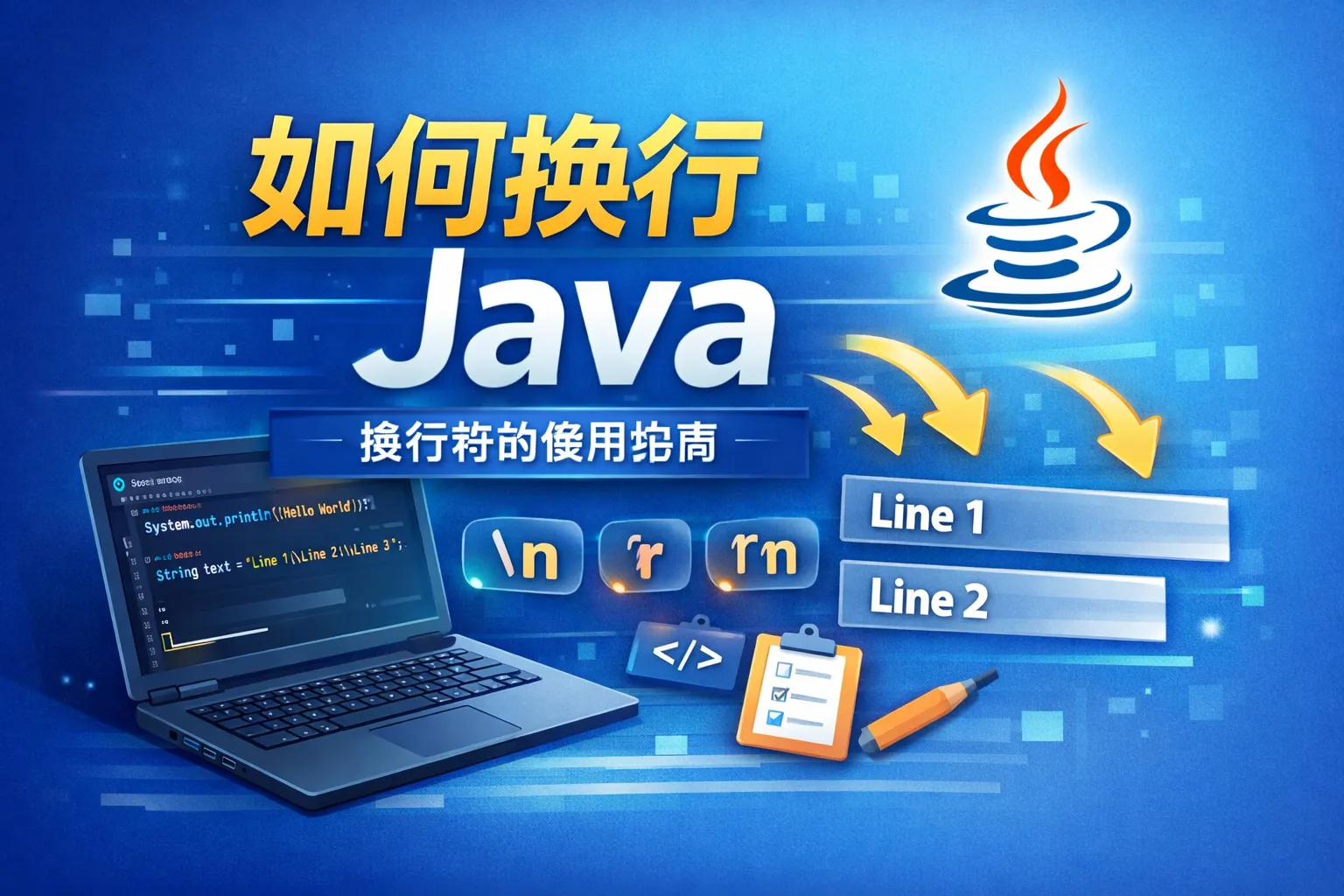 写 如何换行 java