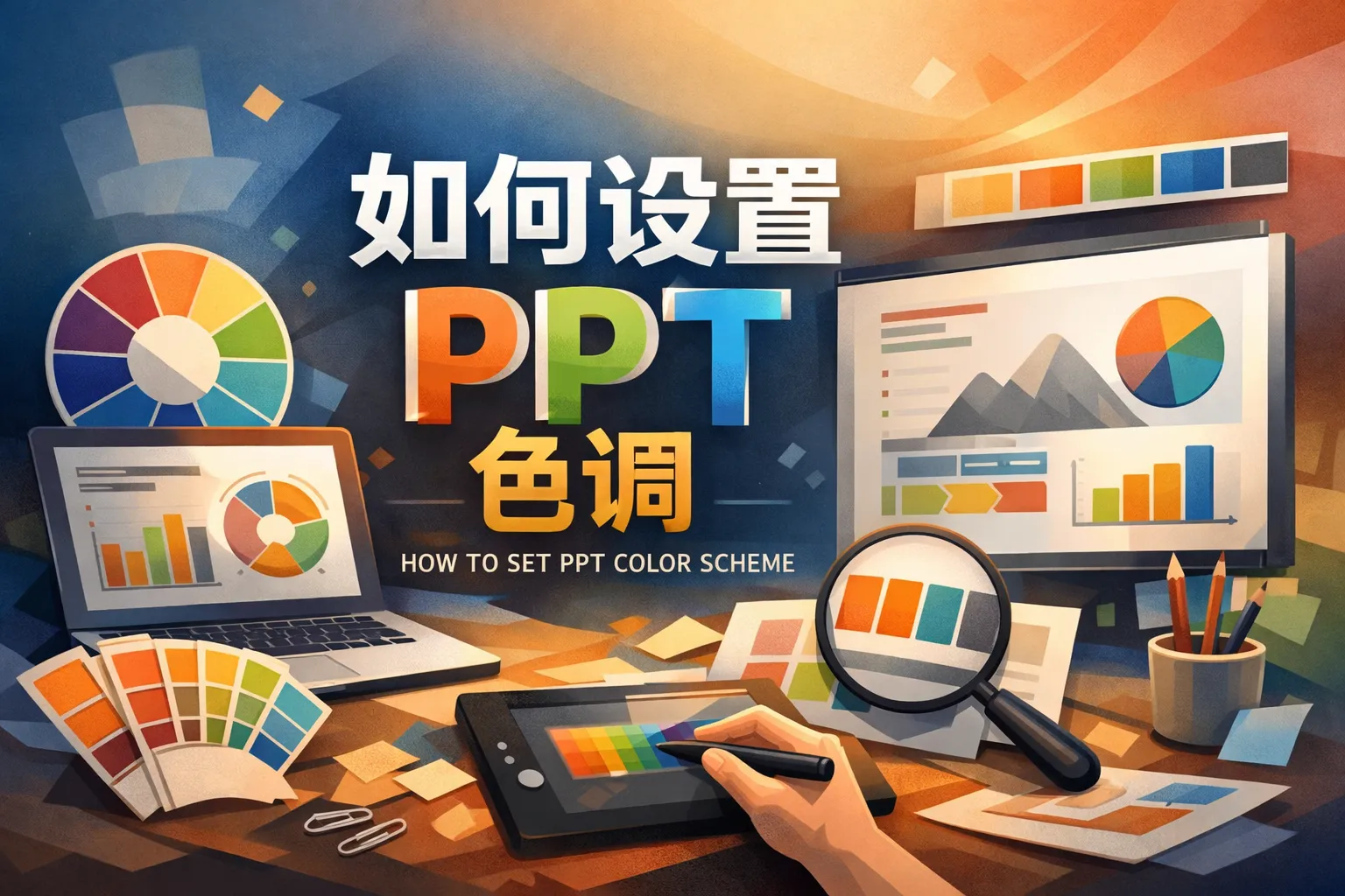 如何设置ppt色调