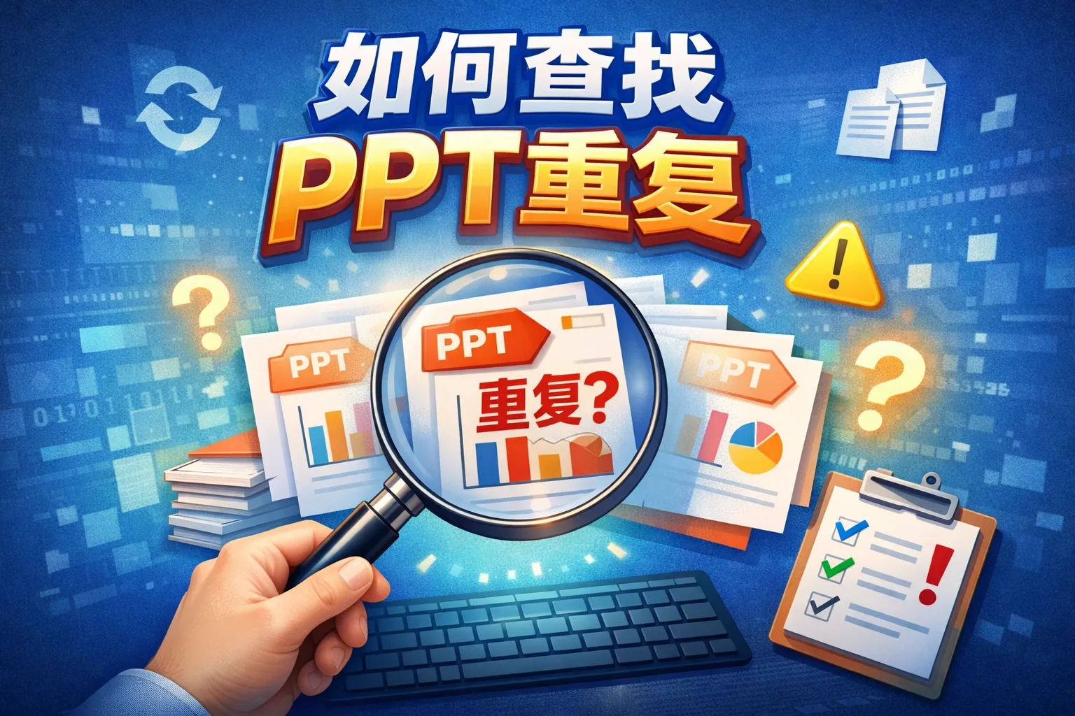如何查找PPT重复