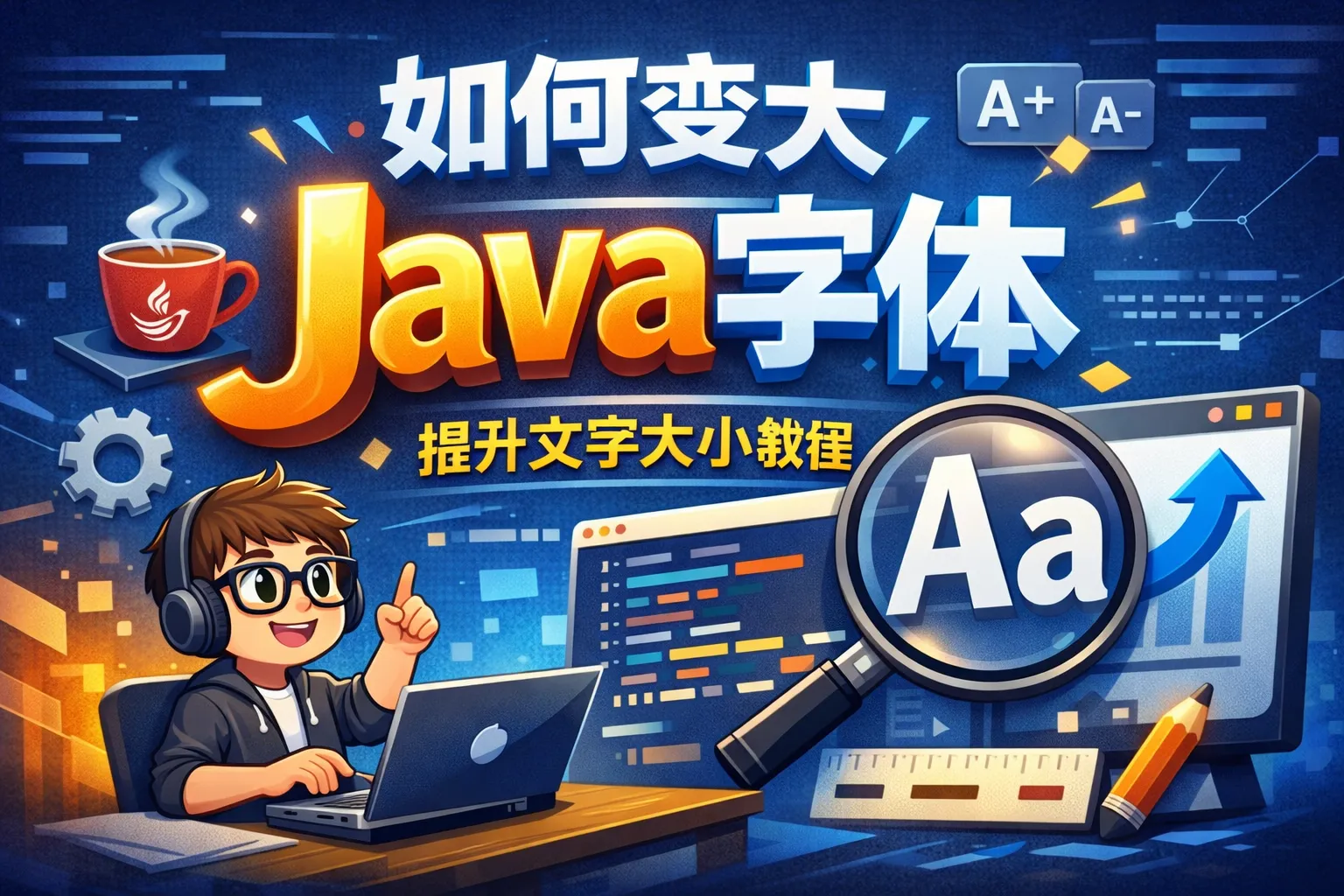 如何变大java字体