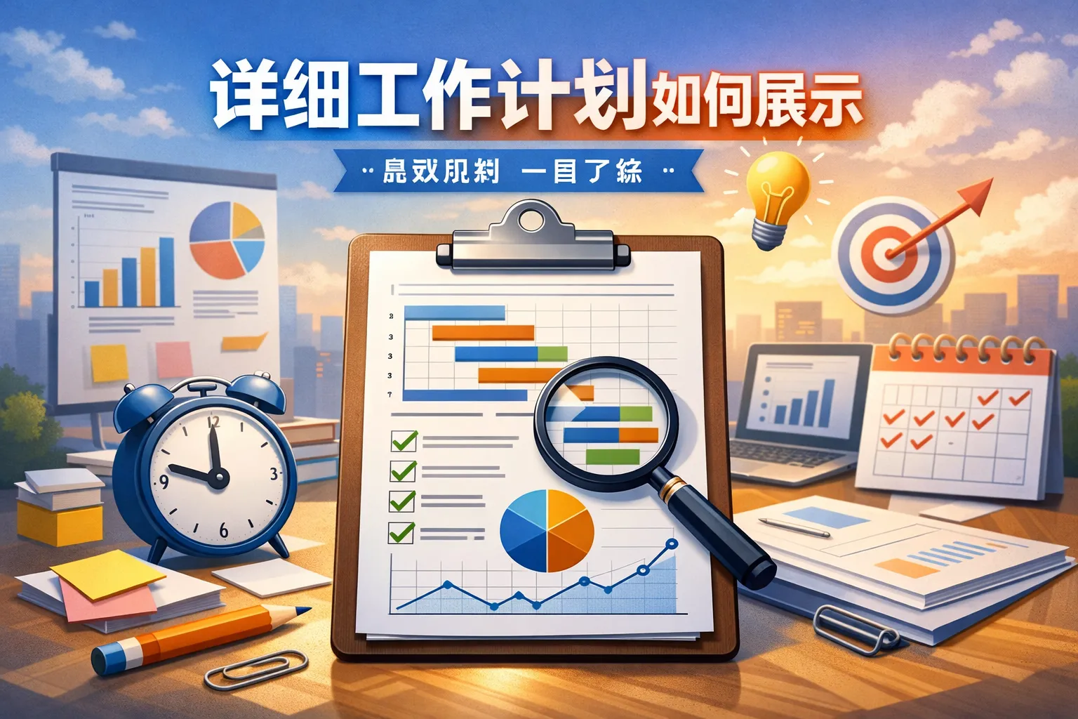 详细工作计划如何展示