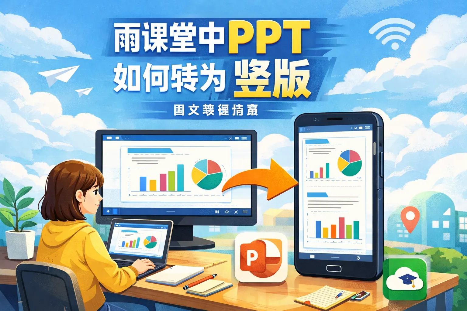 雨课堂中ppt如何转为竖版