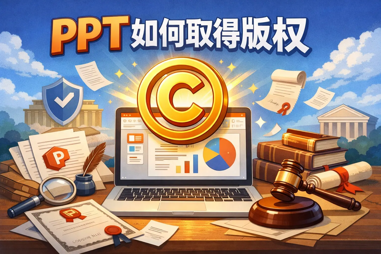 PPT如何取得版权