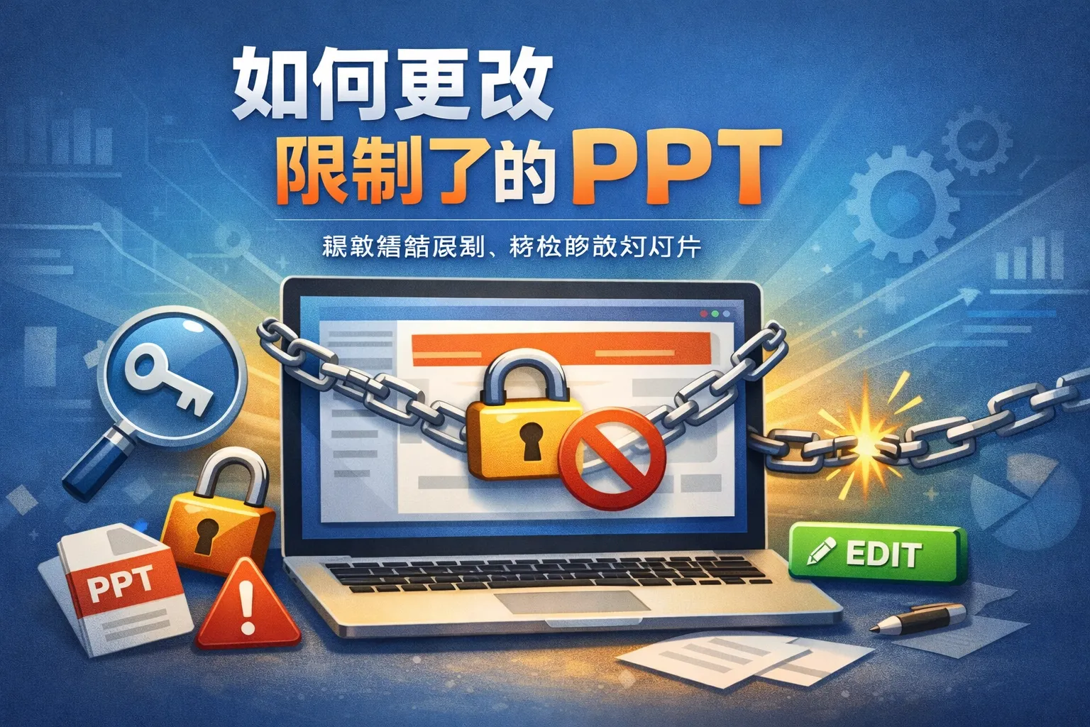 如何更改限制了的ppt