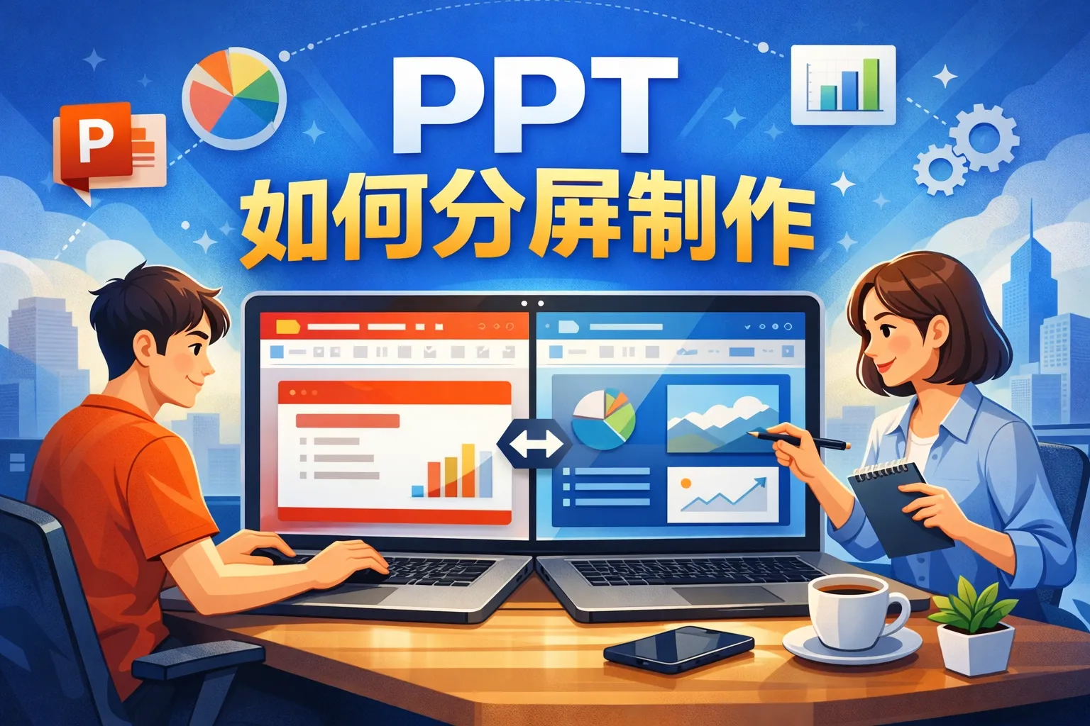 ppt如何分屏制作