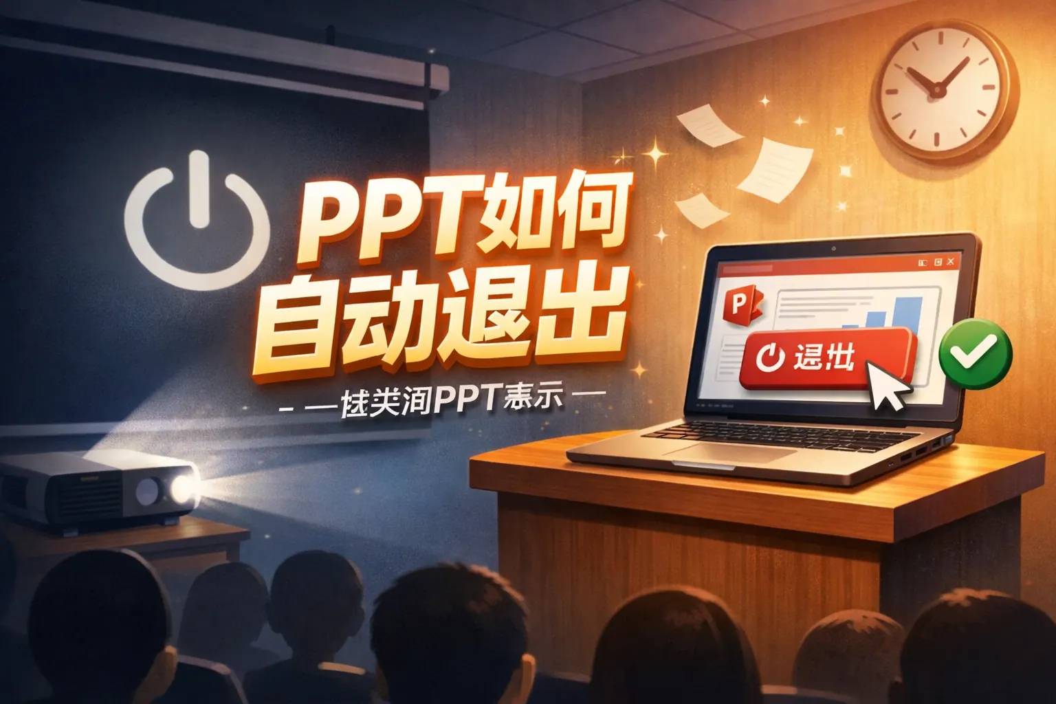 ppt如何自动退出
