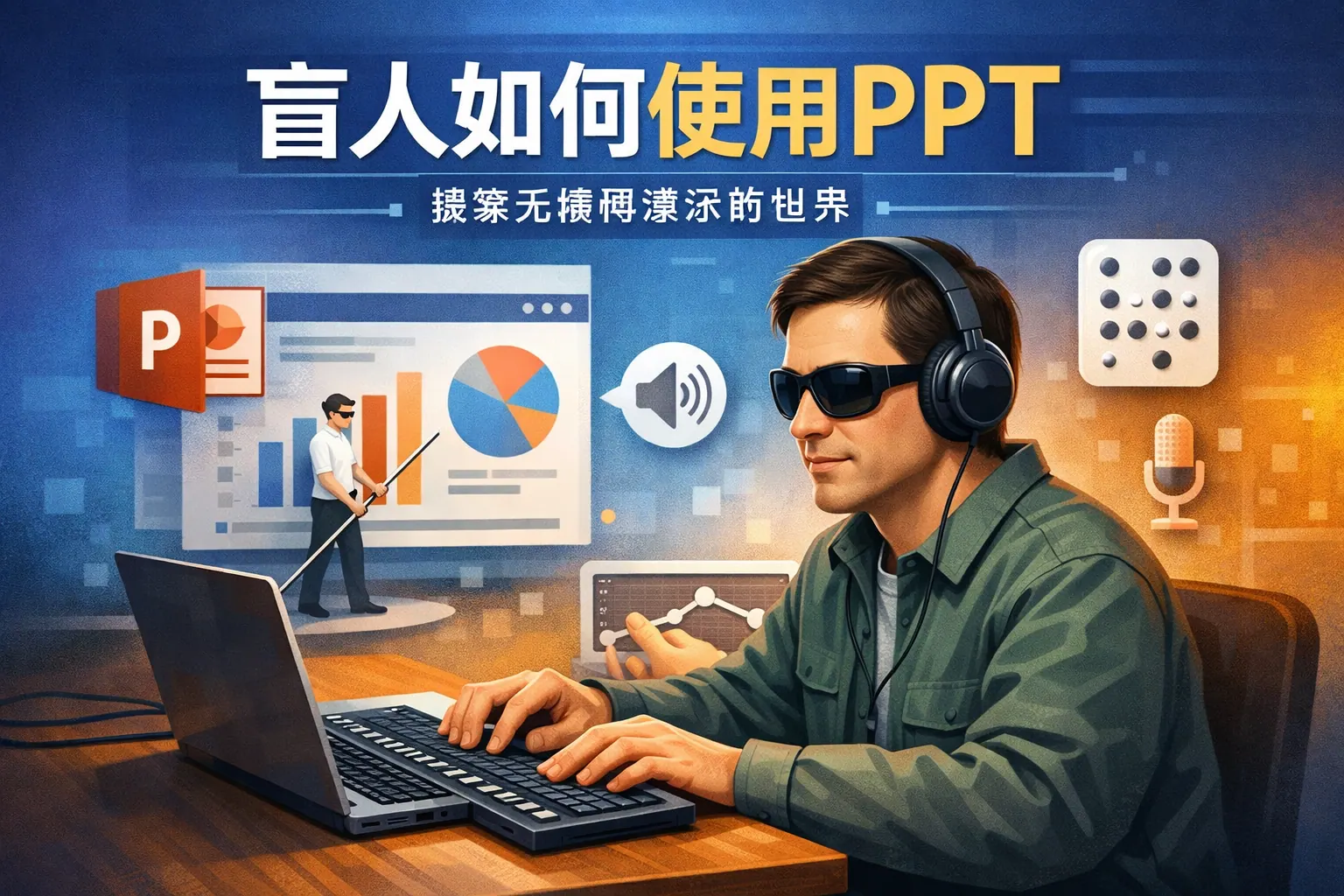 盲人如何使用ppt