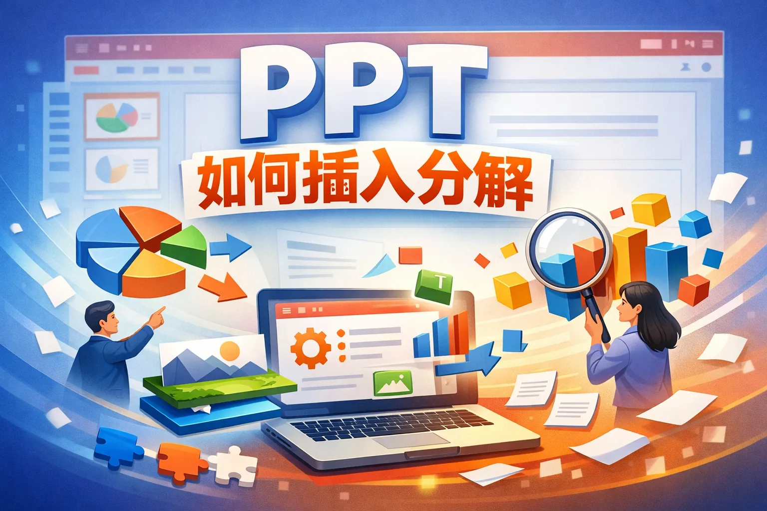 ppt如何插入分解