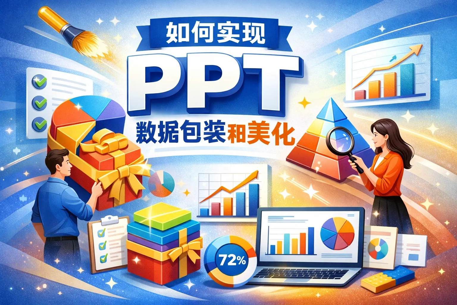 如何实现ppt数据包装和美化