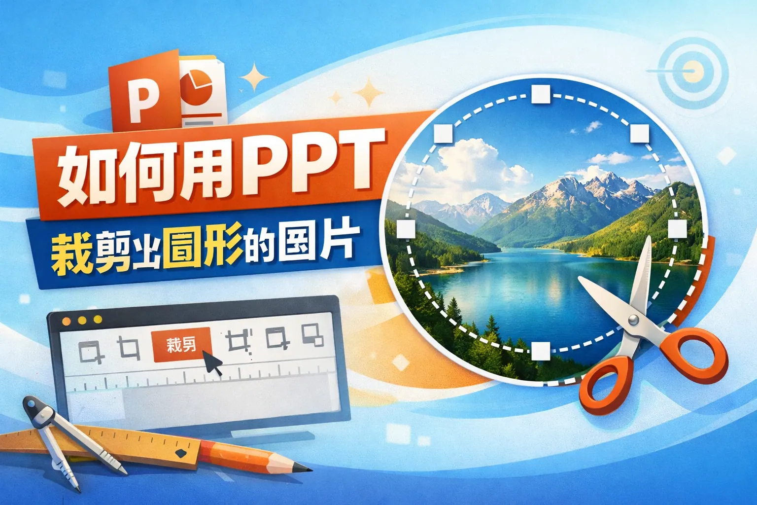 如何用ppt裁剪出圆形的图片