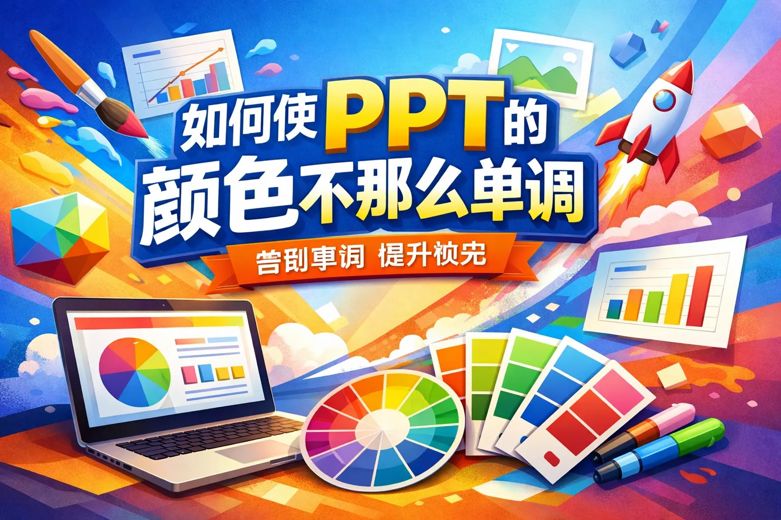 如何使ppt的颜色不那么单调