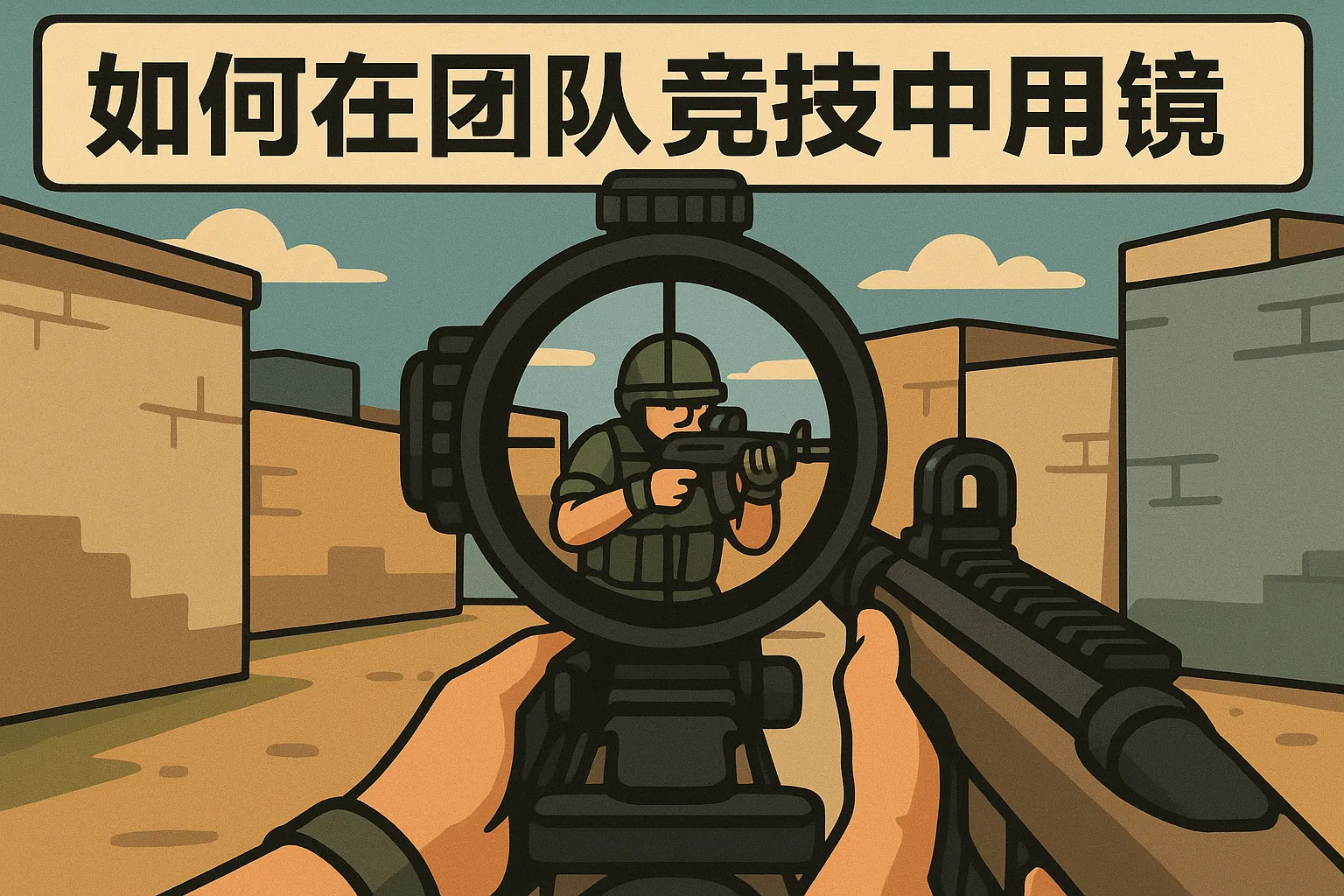 如何在团队竞技中用倍镜