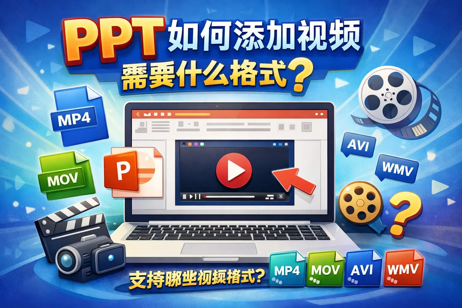 ppt如何添加视频需要什么格式