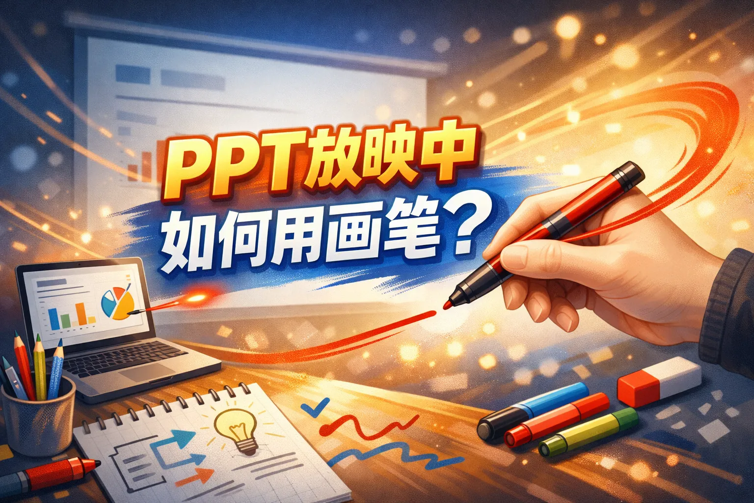 ppt放映中如何用画笔