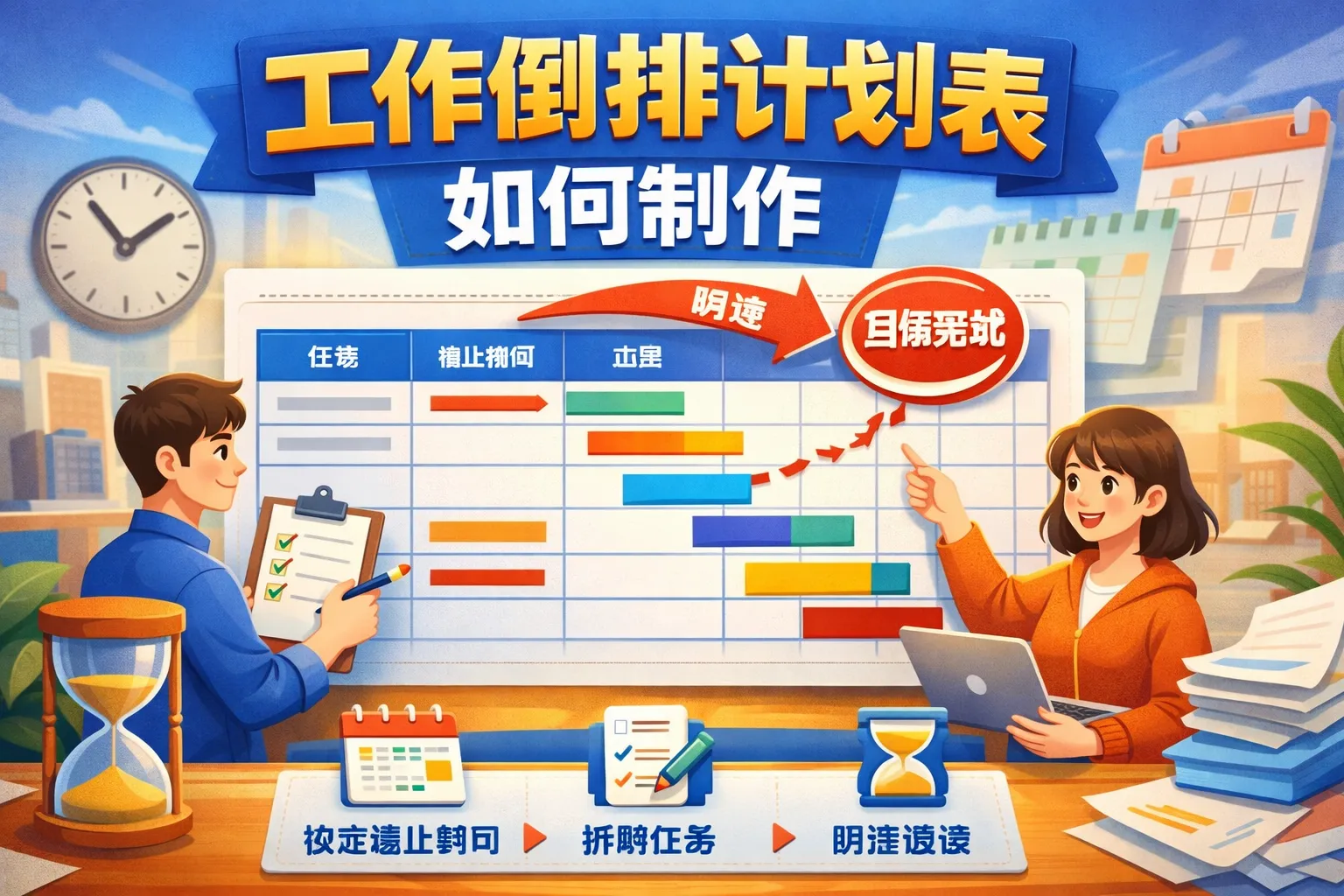 工作倒排计划表如何制作